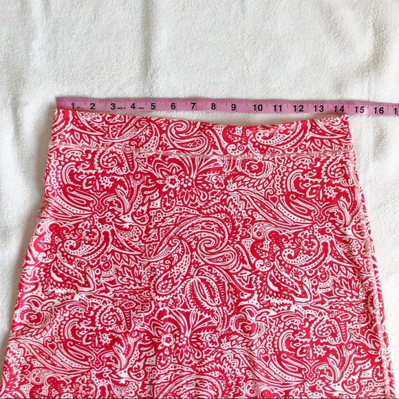 Southwind Apparel Red White Paisley Court Skirt Activewear, size Extra Small - Picture 10 of 14